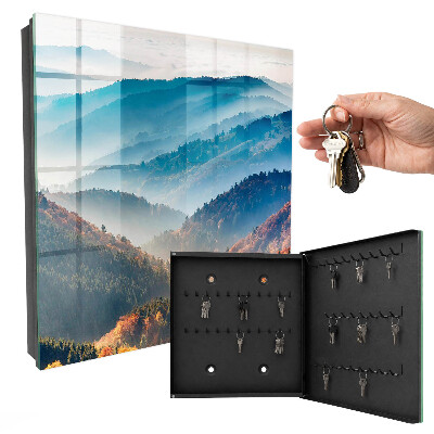 Schlüsselbox für die Wand mit Berglandschaft-Motiv