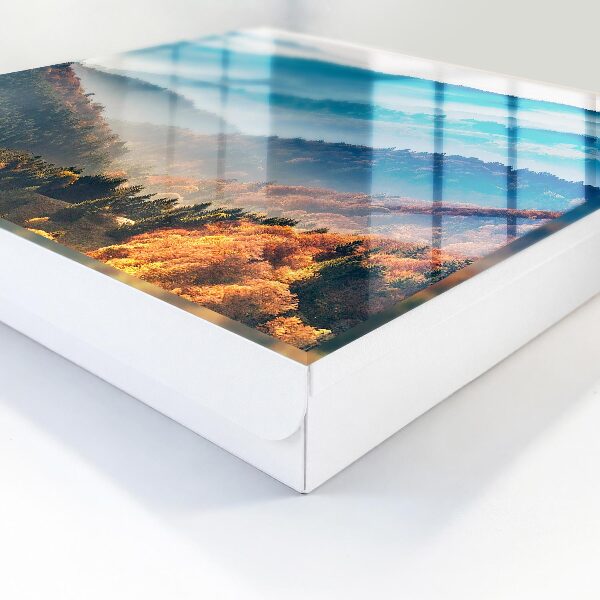 Schlüsselbox für die Wand mit Berglandschaft-Motiv