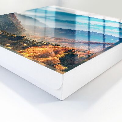 Schlüsselbox für die Wand mit Berglandschaft-Motiv