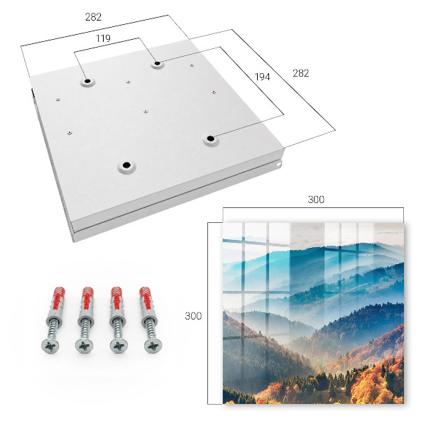 Schlüsselbox für die Wand mit Berglandschaft-Motiv