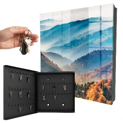 Schlüsselbox für die Wand mit Berglandschaft-Motiv