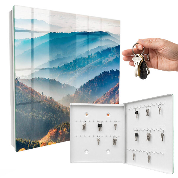 Schlüsselbox für die Wand mit Berglandschaft-Motiv