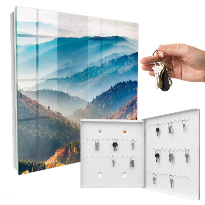 Schlüsselbox für die Wand mit Berglandschaft-Motiv