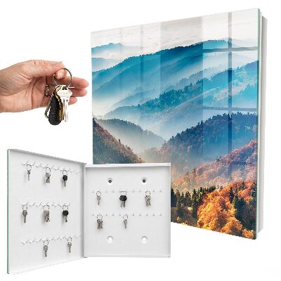 Schlüsselbox für die Wand mit Berglandschaft-Motiv