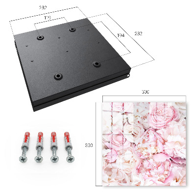 Schlüsselbox für die Wand im Pastellblumen-Design