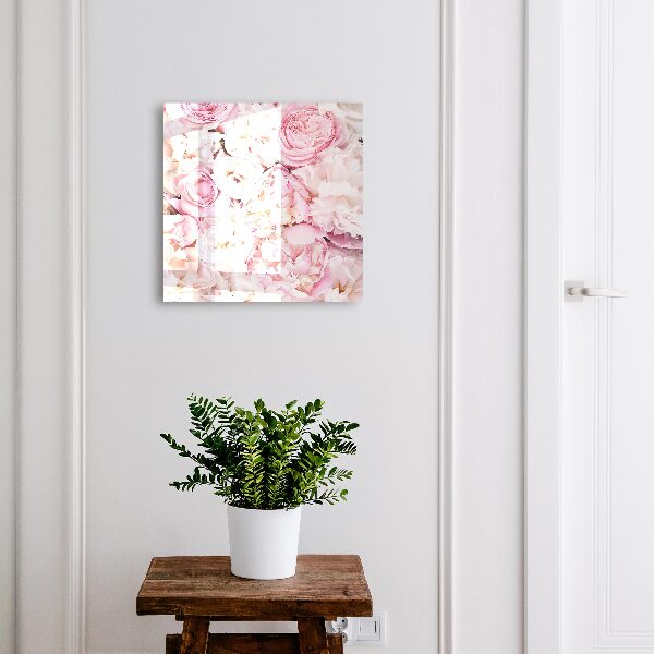 Schlüsselbox für die Wand im Pastellblumen-Design