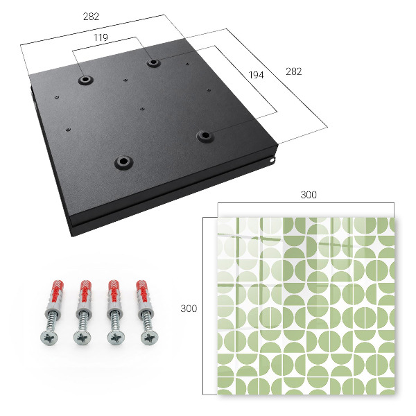Schlüsselbox in grünem Geometrie-Design