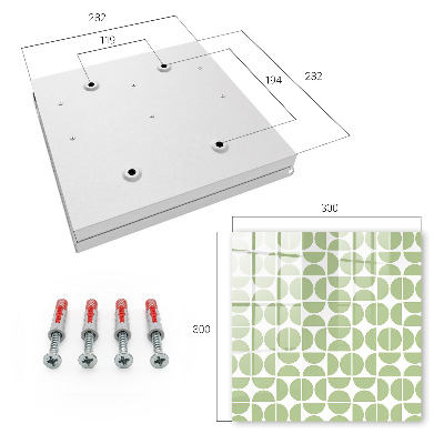 Schlüsselbox in grünem Geometrie-Design