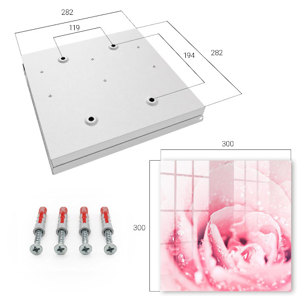 Schlüsselbox für die Wand in der Ausführung Rosa Delikatesse