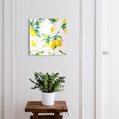 Schlüsselkasten mit Aquarell-Zitronen Motiv