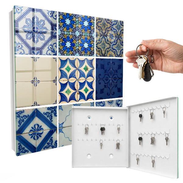 Schlüsselbox mit Azulejos-Fliesen-Motiv