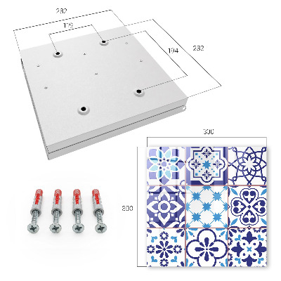 Schlüsselbox für die Wand mit geometrischem Muster