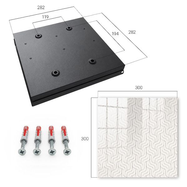 Schlüsselkasten mit geometrischem Muster