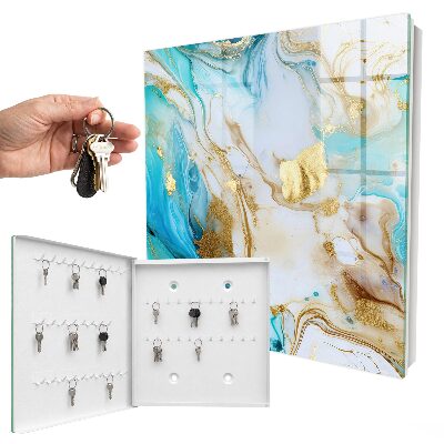 Schlüsselbox für die Wand mit Türkismuster