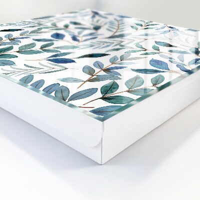 Schlüsselbox für die Wand mit Pflanzen-Aquarell-Motiv