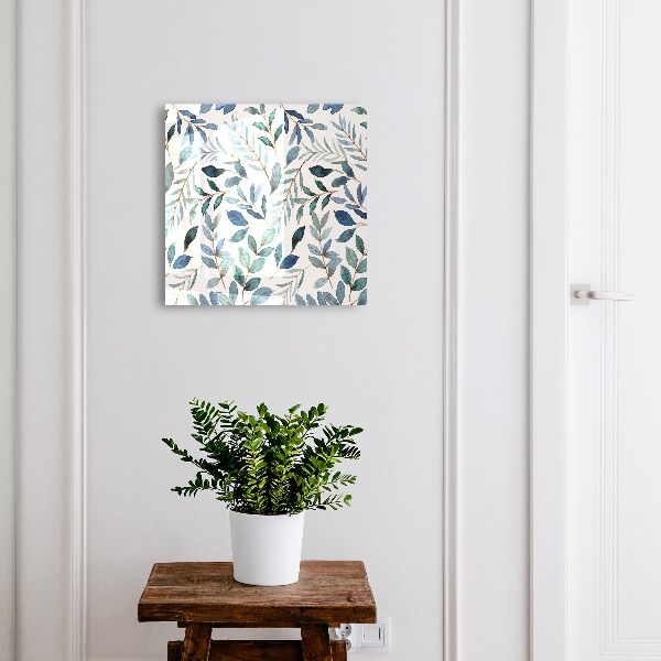 Schlüsselbox für die Wand mit Pflanzen-Aquarell-Motiv