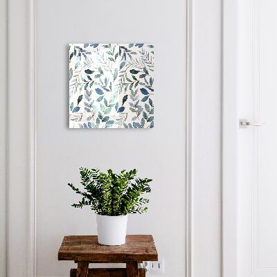 Schlüsselbox für die Wand mit Pflanzen-Aquarell-Motiv