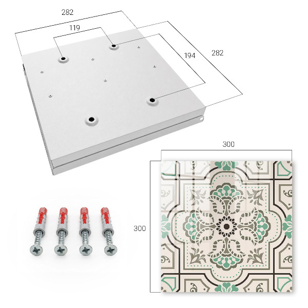 Schlüsselkasten mit geometrischer Dekoration