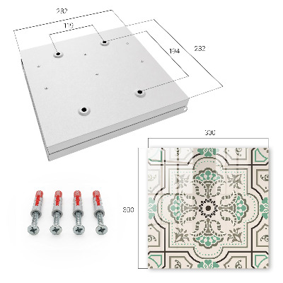 Schlüsselkasten mit geometrischer Dekoration