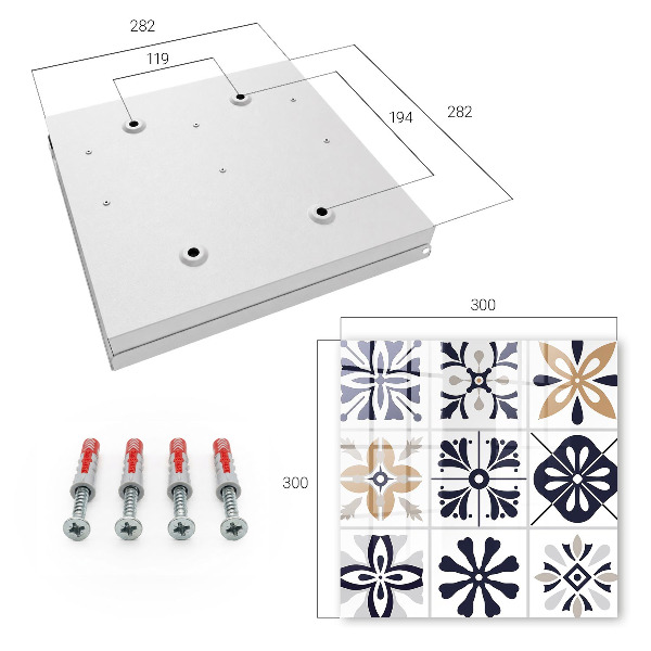 Schlüsselkasten mit geometrischem Muster