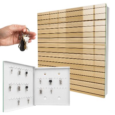 Schlüsselbox in beige in Holzoptik