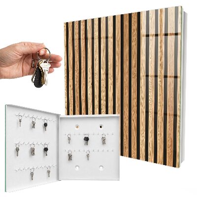 Schlüsselbox für die Wand mit vertikalem Streifenmuster