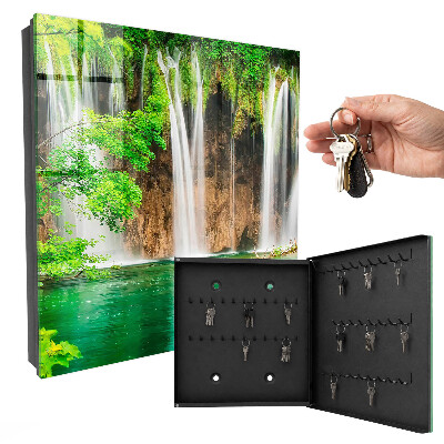 Schlüsselbox für die Wand Motiv Grüner Wasserfall