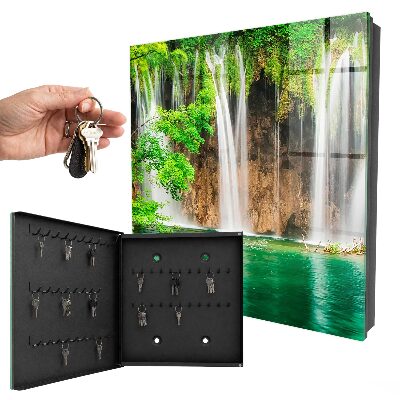 Schlüsselbox für die Wand Motiv Grüner Wasserfall