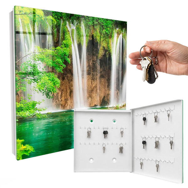 Schlüsselbox für die Wand Motiv Grüner Wasserfall