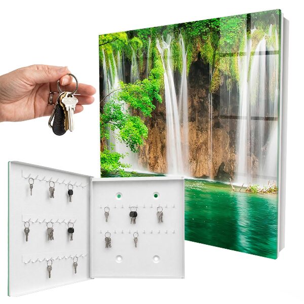 Schlüsselbox für die Wand Motiv Grüner Wasserfall