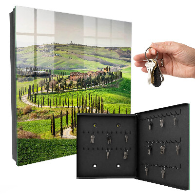 Schlüsselbox mit Motiv Toskana-Landschaft