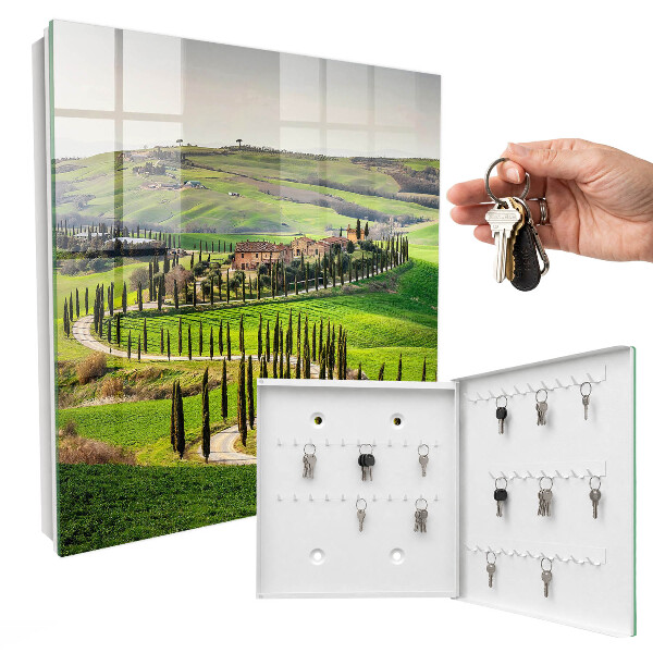 Schlüsselbox mit Motiv Toskana-Landschaft