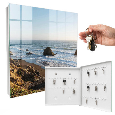 Schlüsselbox für die Wand mit Motiv Küstenlandschaft