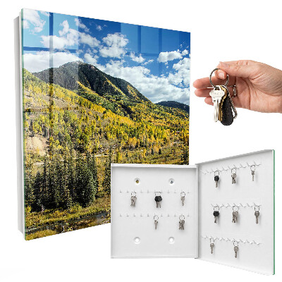 Schlüsselkasten mit Motiv Herbstlandschaft