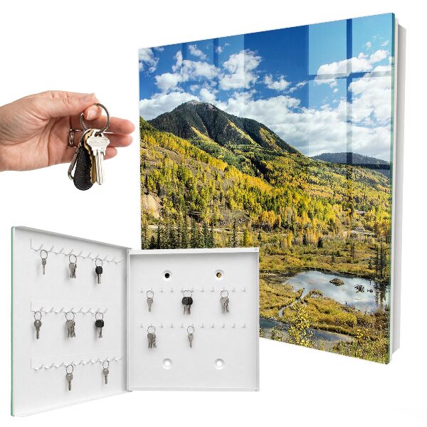 Schlüsselkasten mit Motiv Herbstlandschaft