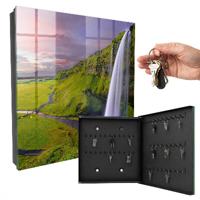 Schlüsselkasten mit Bergwasserfall Motiv