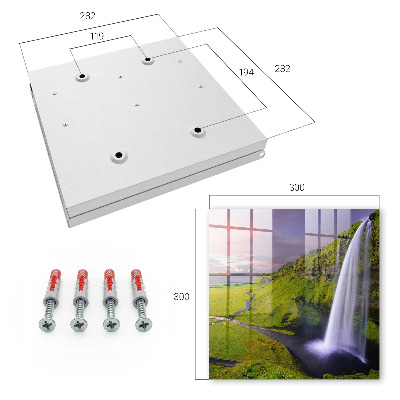 Schlüsselkasten mit Bergwasserfall Motiv