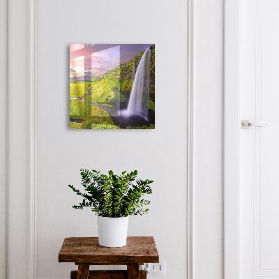 Schlüsselkasten mit Bergwasserfall Motiv