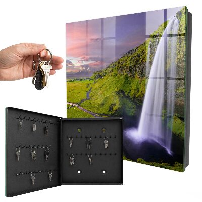 Schlüsselkasten mit Bergwasserfall Motiv