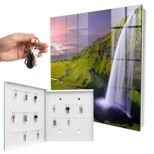 Schlüsselkasten mit Bergwasserfall Motiv