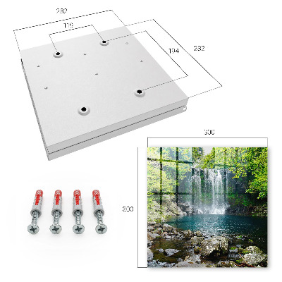 Schlüsselkasten mit Motiv natürlicher Wasserfall
