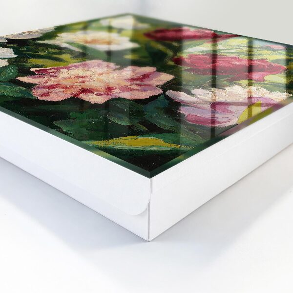 Schlüsselbox für die Wand mit buntem Blumenmotiv