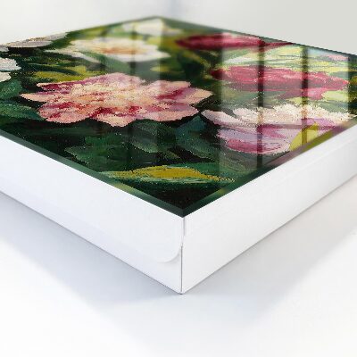 Schlüsselbox für die Wand mit buntem Blumenmotiv