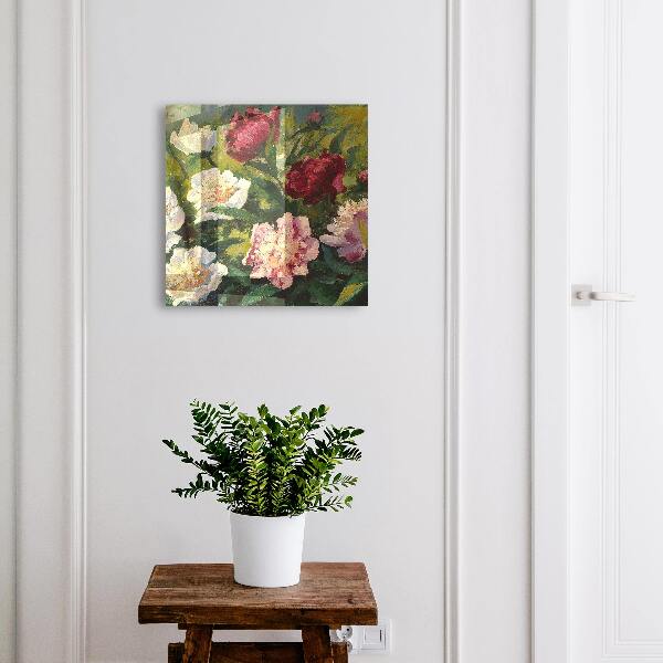 Schlüsselbox für die Wand mit buntem Blumenmotiv