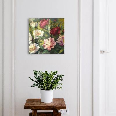 Schlüsselbox für die Wand mit buntem Blumenmotiv