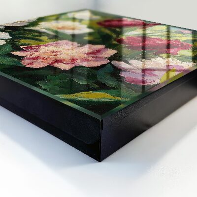 Schlüsselbox für die Wand mit buntem Blumenmotiv