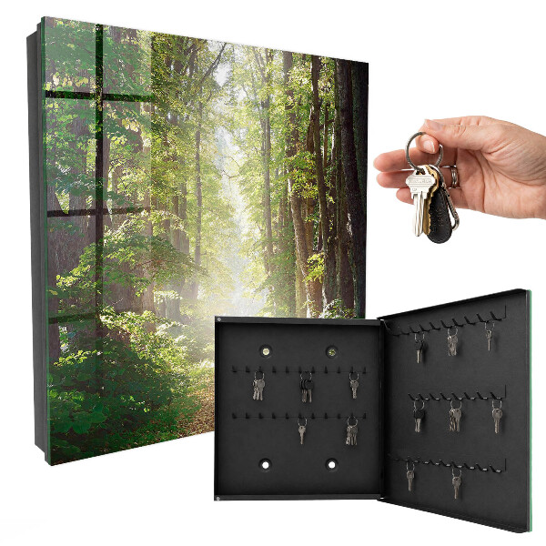 Schlüsselkasten mit Waldlandschaft-Motiv