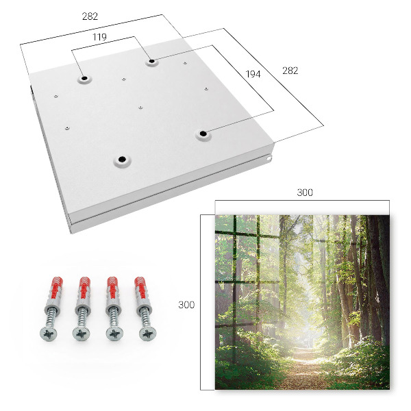 Schlüsselkasten mit Waldlandschaft-Motiv