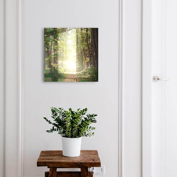 Schlüsselkasten mit Waldlandschaft-Motiv