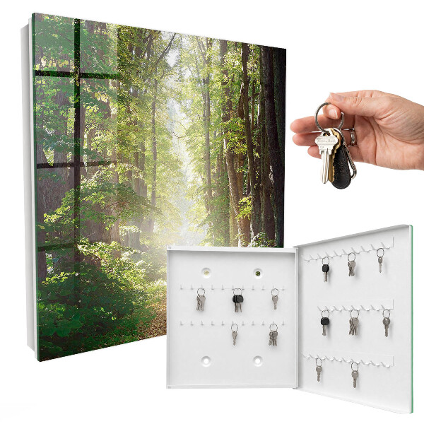 Schlüsselkasten mit Waldlandschaft-Motiv
